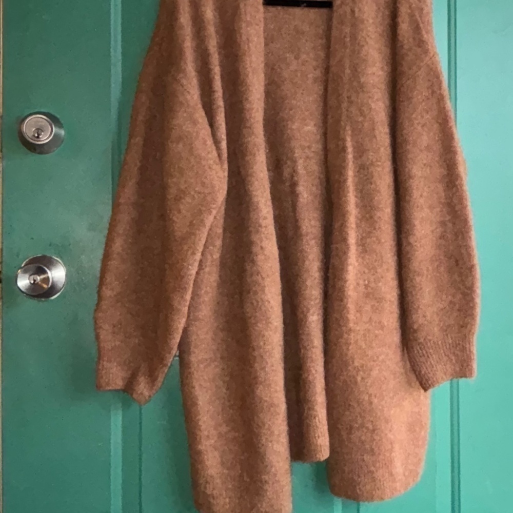 H&M small wool alpaca blend long cardigan - Picture 7 of 12